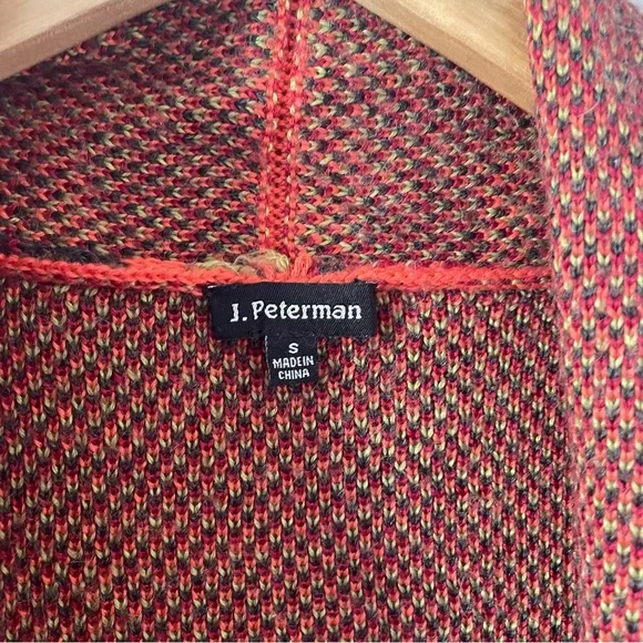 J. Peterman Monhegan Orange Floral Cardigan - Picture 4 of 10